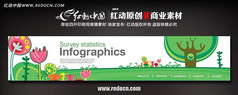 绿色教育机构网站banner设计