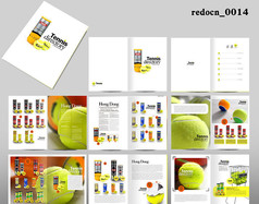 网球产品宣传画册设计模板