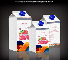 草莓汁饮品包装