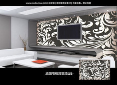 传统纹样电视背景墙