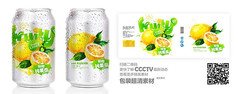 柠檬饮料包装标签设计