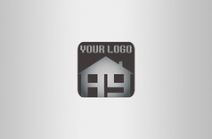 黑白家装房地产公司logo