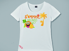夏季服装女装童装T恤衬衣卡通设计