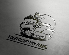 中国风大气龙造型企业logo设计