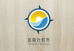 简洁指南针教育logo