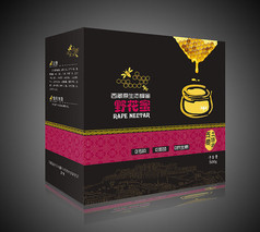 民族风西藏土特产野花蜂蜜盒包装
