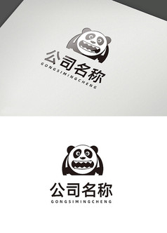 原创崩溃表情熊猫logo