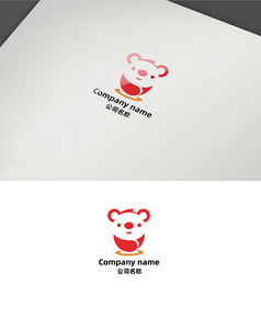 卡通小熊简洁创意logo