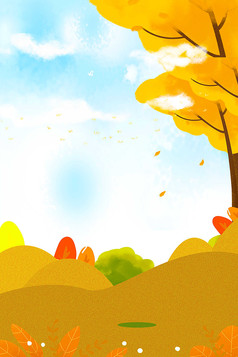 秋天黄色背景图