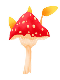 黄叶斑点红蘑菇