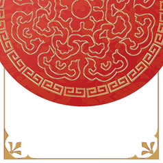 国风中国传统纹样红包烫金纹路