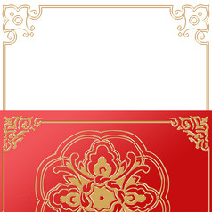 高端烫金中国传统纹样红包烫金