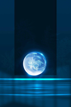 水球深蓝色水波纹背景图