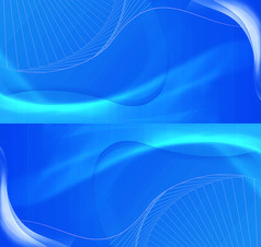 波浪线条光束蓝色科技海报背景