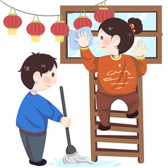 小年除尘打扫卫生