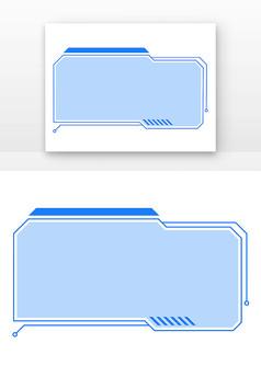 科技标题框蓝色机械边框
