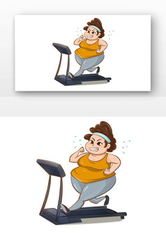 防肥胖日胖女生跑步减肥