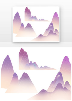 浪漫紫色群山
