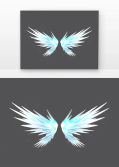 光效翅膀蓝色发光翅膀