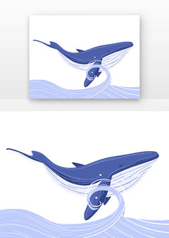 鲸鱼大海海洋蓝色鲸鱼