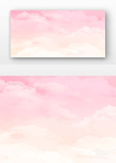 粉色渐变云朵背景