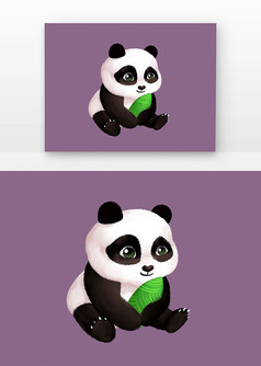 原创元素可爱熊猫