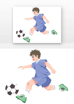 踢足球人物一个踢足球的男孩学生运动衣运动