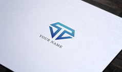 蓝色高端品质科技logo