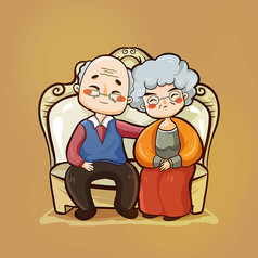 中老年人情侣头像图片