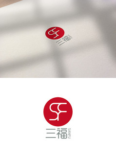 福气标志红色标志三福logo