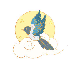 喜鹊插画素材