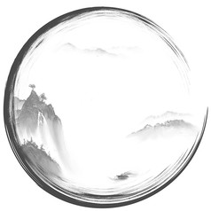 水墨古风山水边框