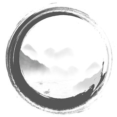 水墨古风山水边框