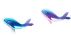 梦幻唯美鲸鱼手绘插画元素png