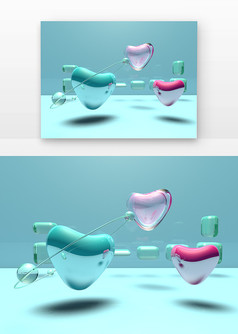 C4D模型爱心