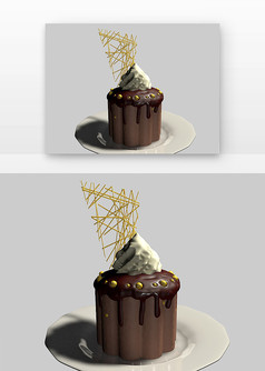 C4D模型蛋糕