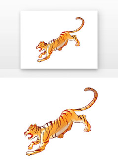 老虎怎么画 霸气 怒吼图片