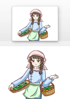 小满可爱的养蚕女孩