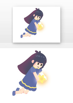 拿星星的小女孩
