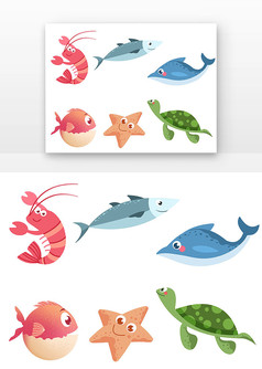 海洋日可爱海洋生物