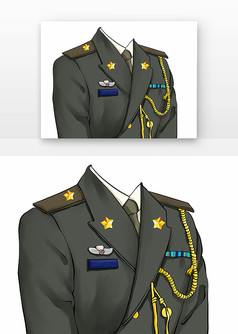 军装元素创意服装设计图片