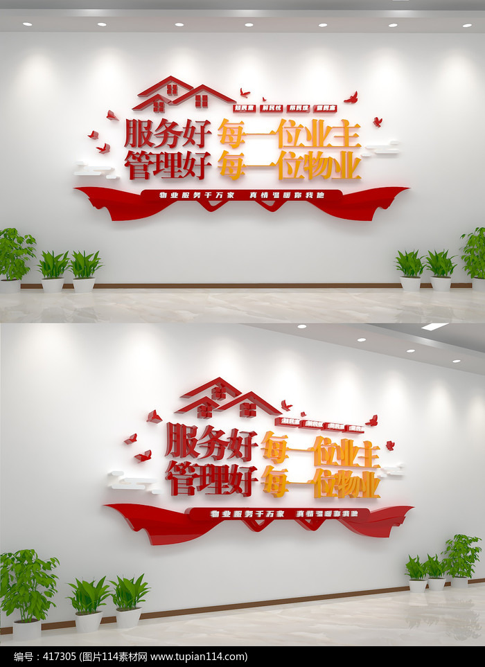服务好每一位业主物业管理文化墙