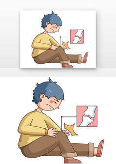 男孩腿部骨质增生