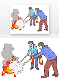 火灾使用消防用品消防知识科普漫画