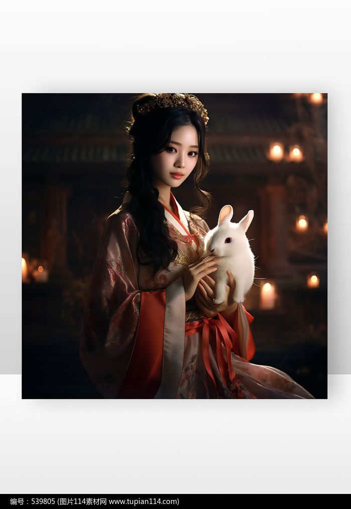 穿着红色衣服的古风人物