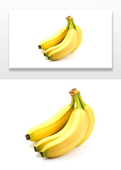 一串成熟的香蕉插画
