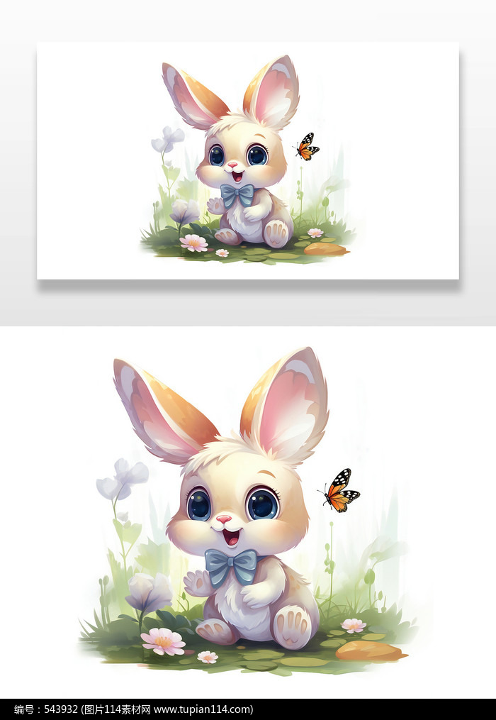 白色小兔子图片