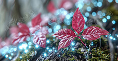 唯美植物绿植背景插图