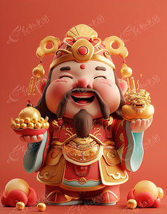 英明的财神插画