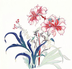 中国风花朵图案